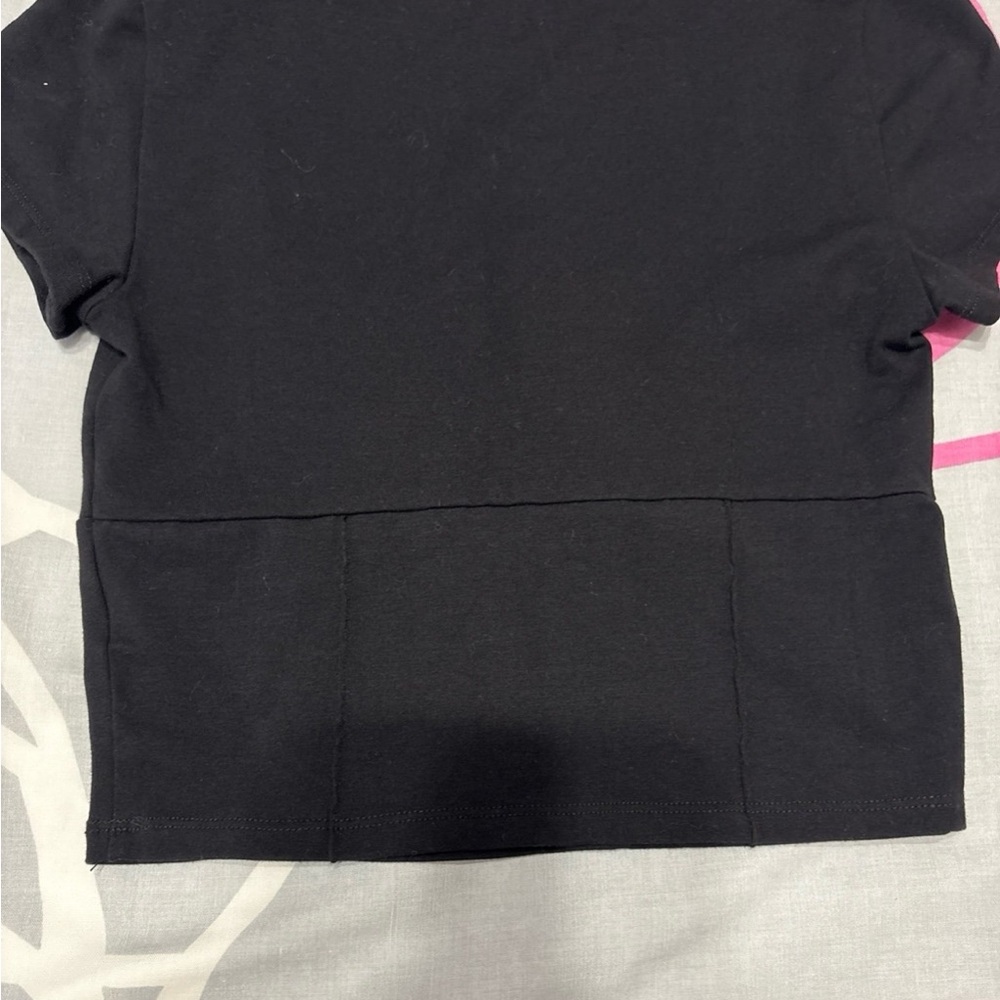 Garage Black Ruched Crop Top - Picture 7 of 7